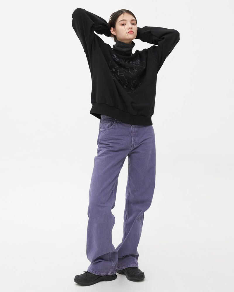 ADORABLE SHEEP SWEATSHIRT-BLACK