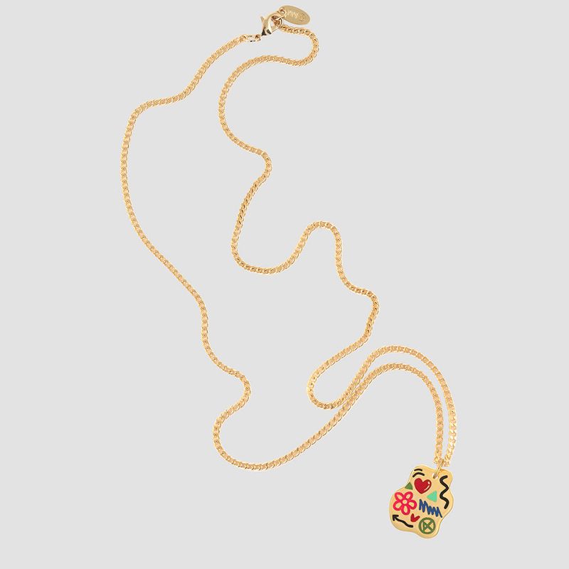 DOODLE NEC SILVER925(18K GOLD PLATED)