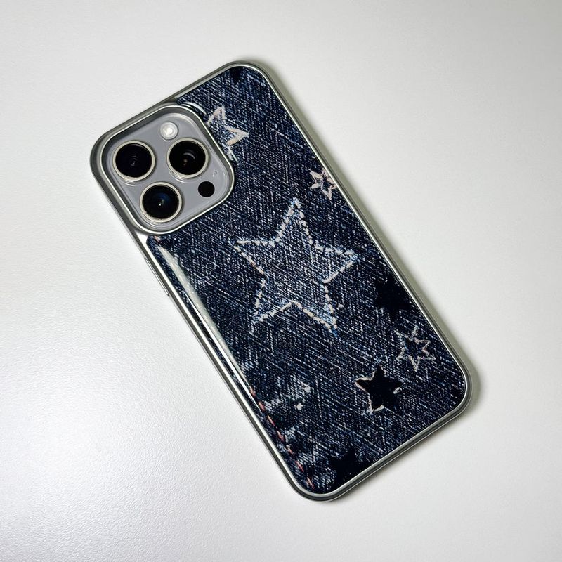 Faded Denim Stardust Phone Case Dark Indigo (SV_Epoxy)