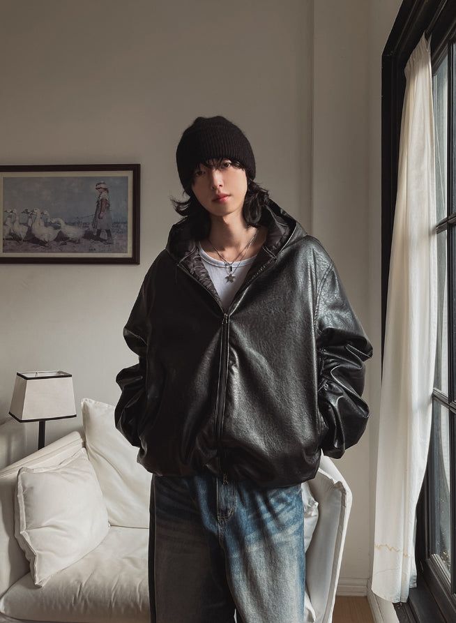 Riot Leather Two Way Bomber Jumper