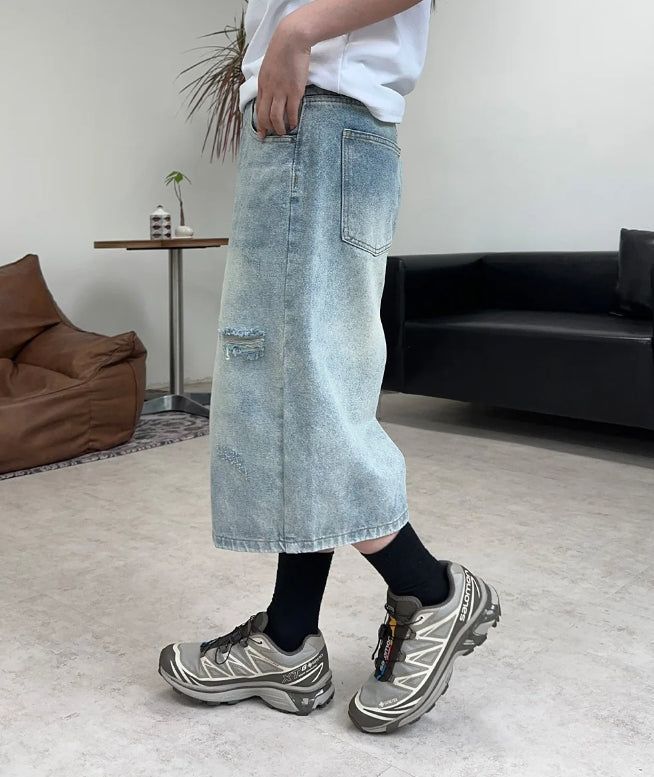 Patton Cut Bermuda Denim Pants