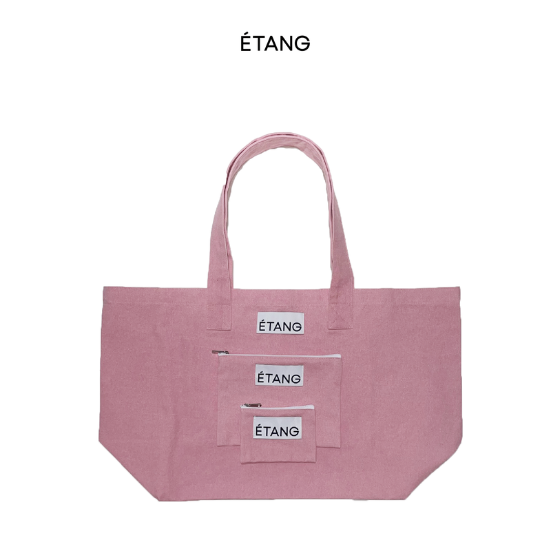 Étang（エッタン）の「Étang デニムバッグポーチセット | ピンク（バッグ）」
