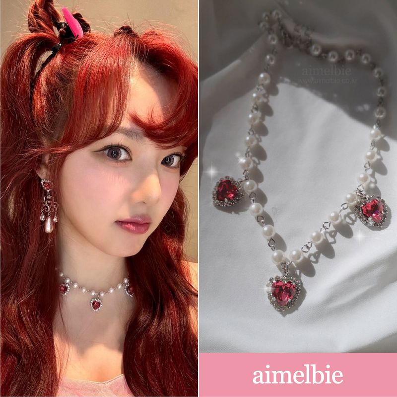 aimelbie（アイメルビー）の「ハートクリスタルパーティークイーンパールチョーカーネックレス（アクセサリー）」