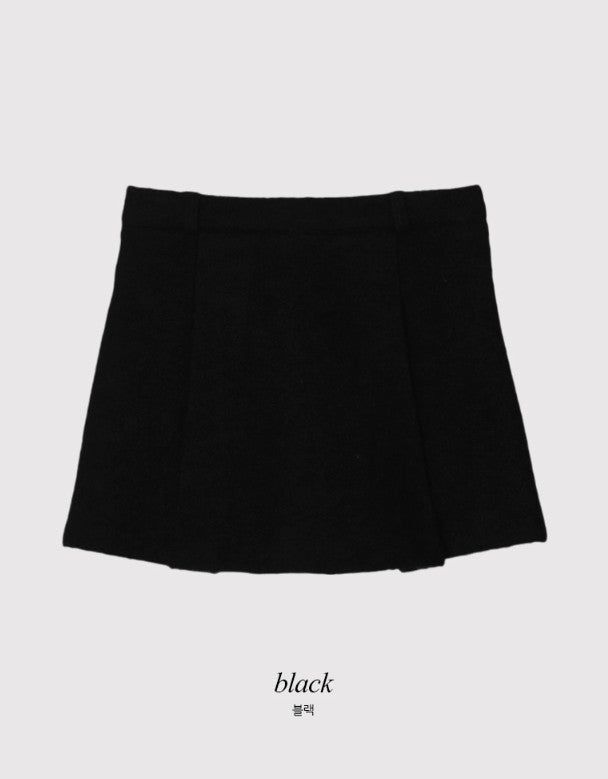 [SHOPPERMADE] Boucle Two Pintuck Mini Skirt (2color)