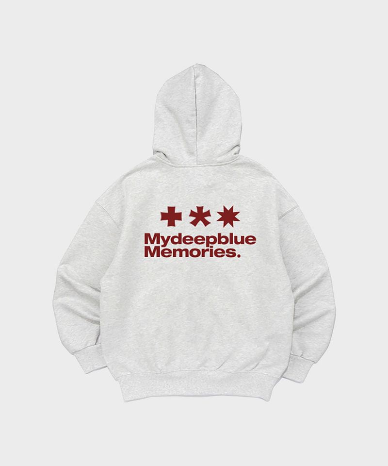 (zp) MM SYMBOL LOGO 2WAY ZIP-UP (LIGHT GREY)