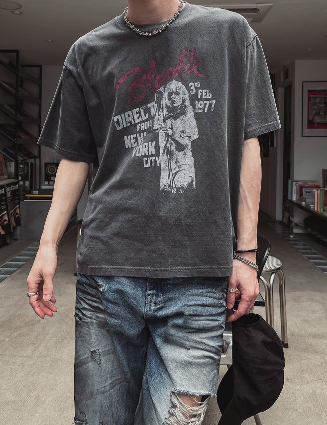 Velod Crop Printing Short Sleeve Tee