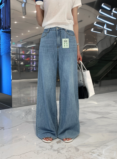 FINLEU（フィンル）の「ステイ 536 リネンワイドデニムパンツ/ 1 color（パンツ）」