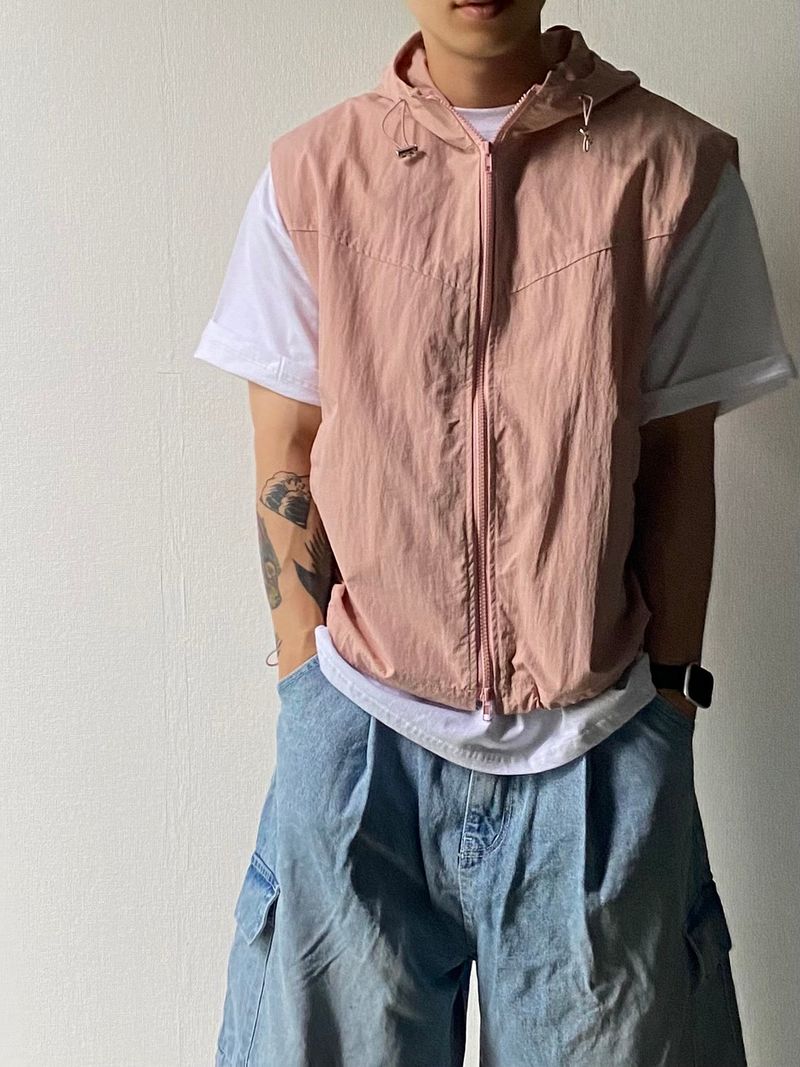 Cap Hooded Nylon Vest 4C