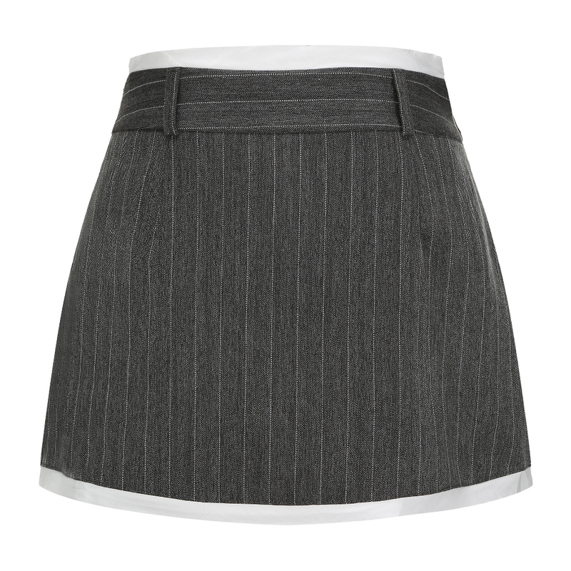 Modern Layered Stripe Skirt