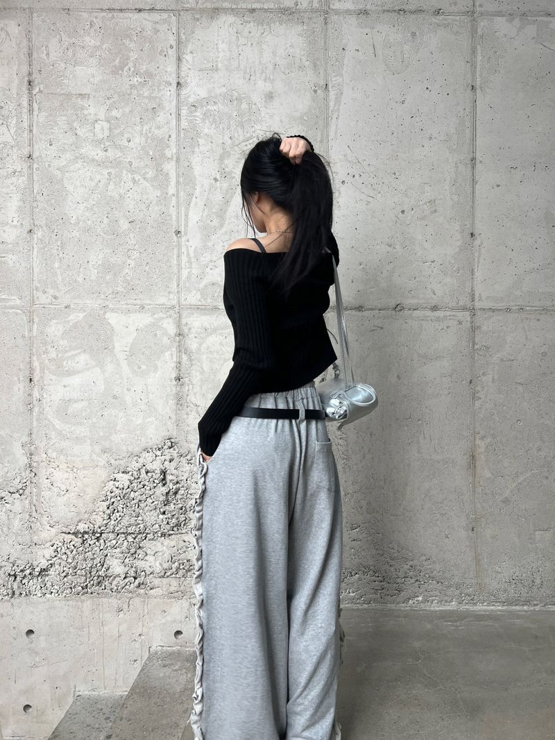 Midweek Ease Belt Loop Side Frill Training Long Pants (3 colors)