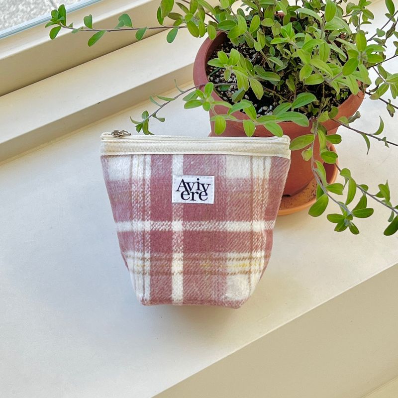 classic pouch_check pink