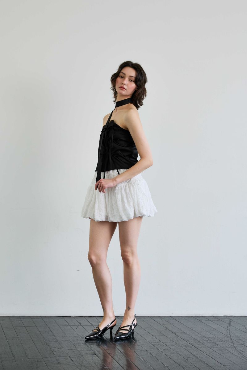 ELFIN SCARF TOP / BLACK