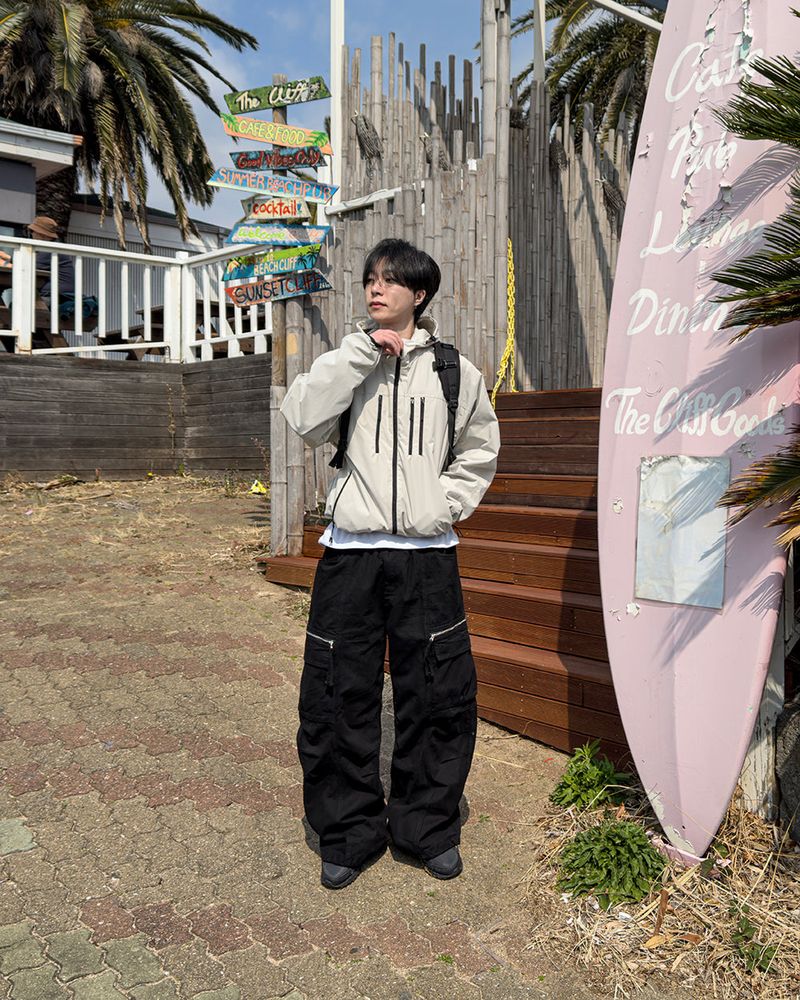 Zeka Zip Cargo Wide Pants