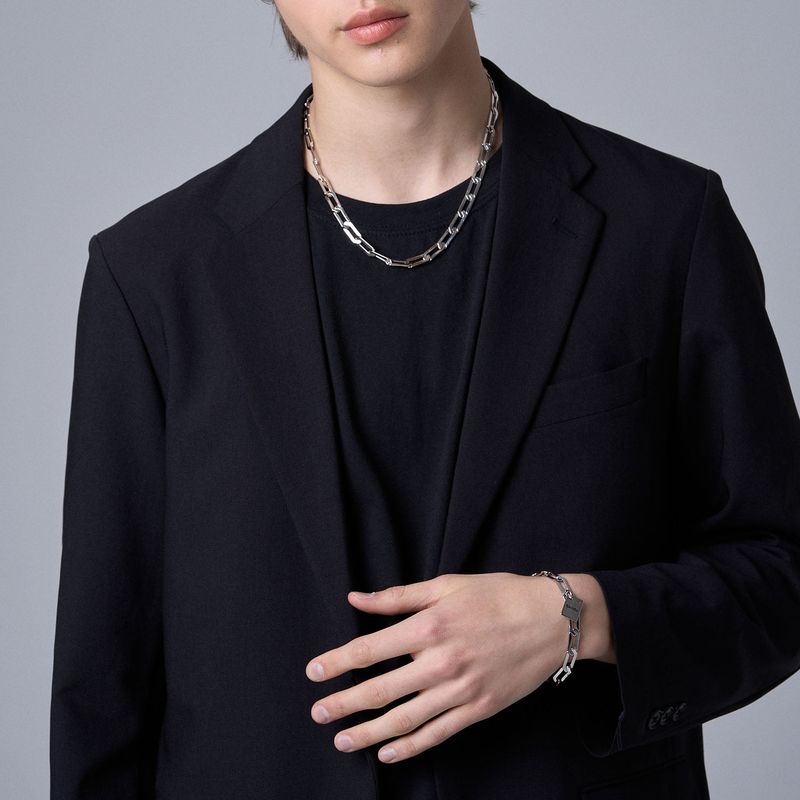 FLAT TAG CHAIN BRACELET