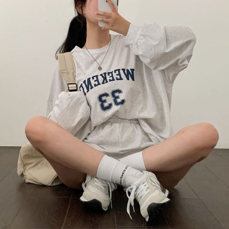 [Sweat + shorts] loose training set