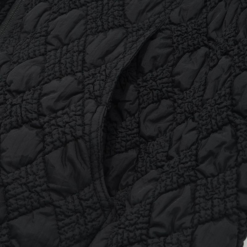 Ugly hooded zip vest / Black