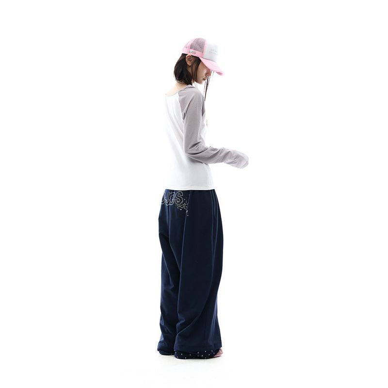 ojos（オホス）の「Hotfix Logo Wide Sweatpants / Navy（Pants）」