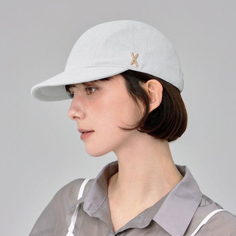 VA Stud Glossy Scrunchie Cap / Gray
