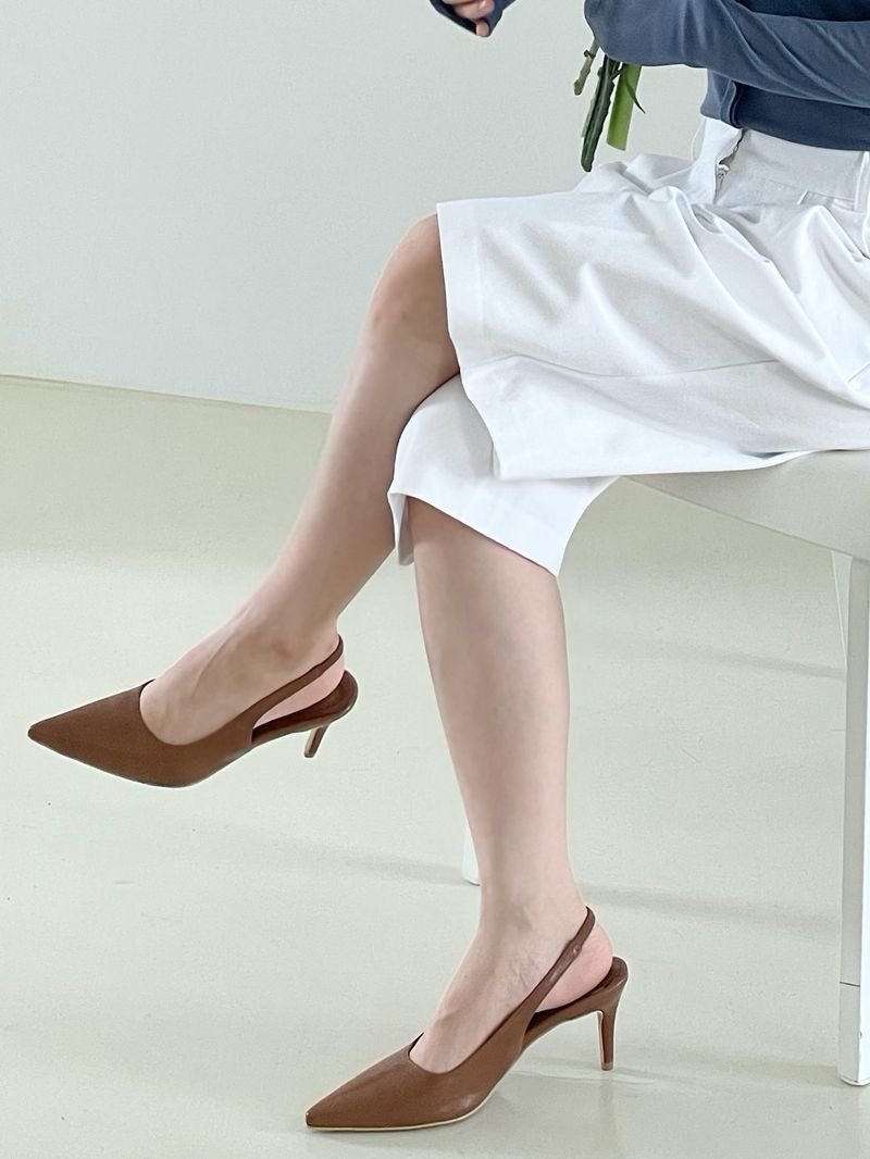 Feminine sandals heel