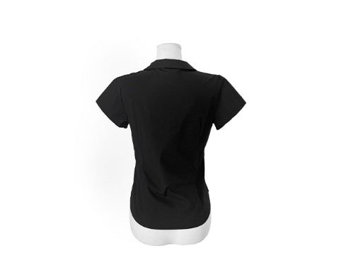 Ishon Puff Slim Collar Shirt Blouse