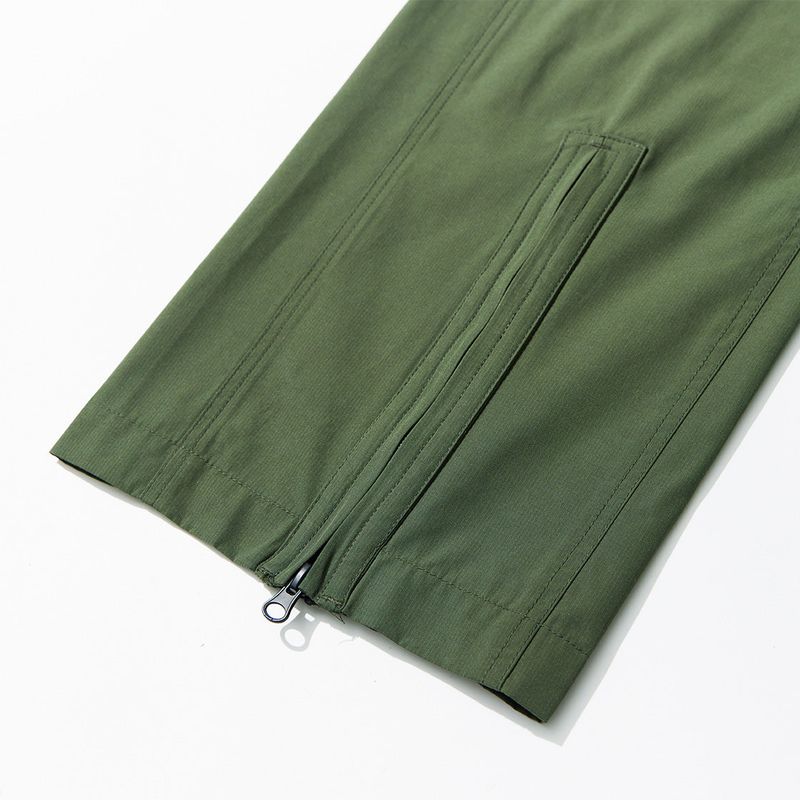 Poly Cotton RIB Buckle Pants - KHAKI