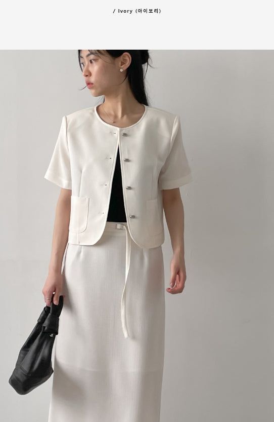 Lara Tweed Short Sleeve Jacket