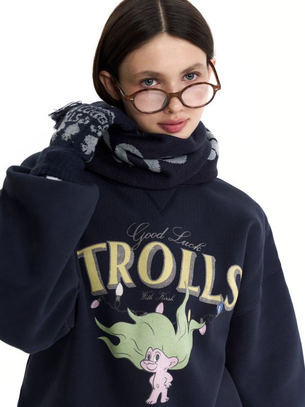 TROLLS VINTAGE GRAPHIC NAPPING SWEATSHIRT - NAVY
