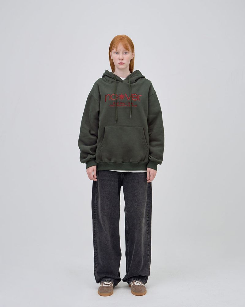 POINT LOGO HOODIE - CHARCOAL
