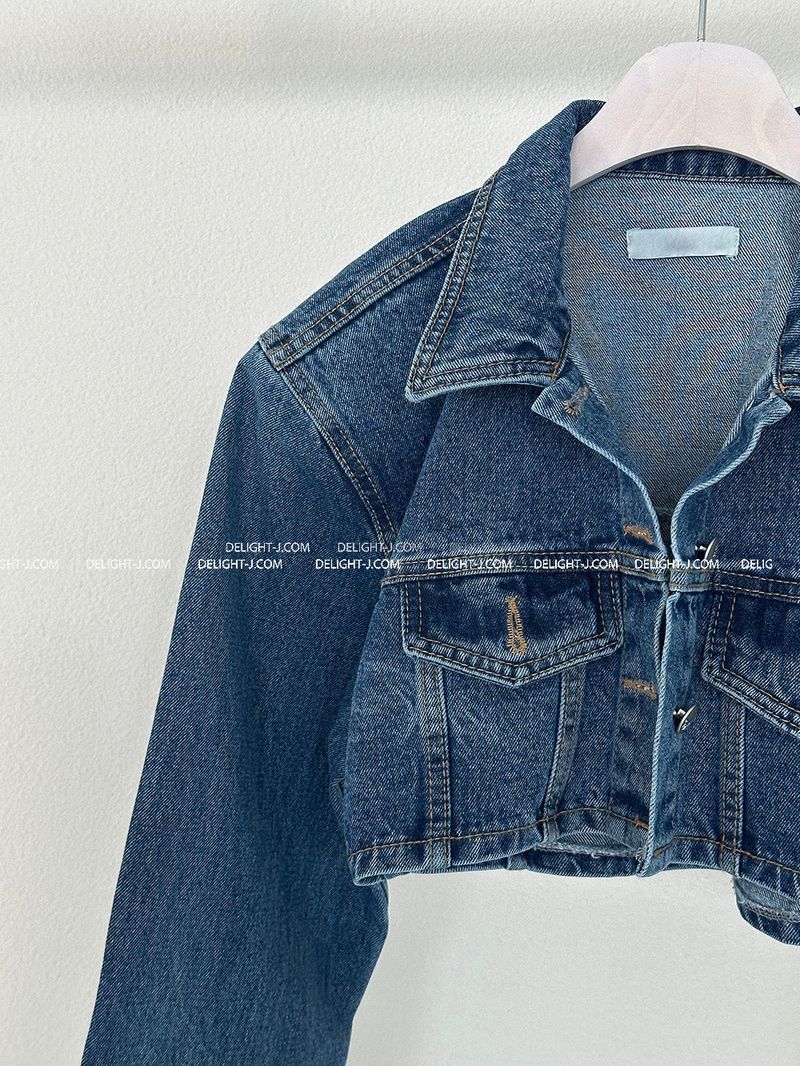 Eiffel Short Cropped Jean Jacket