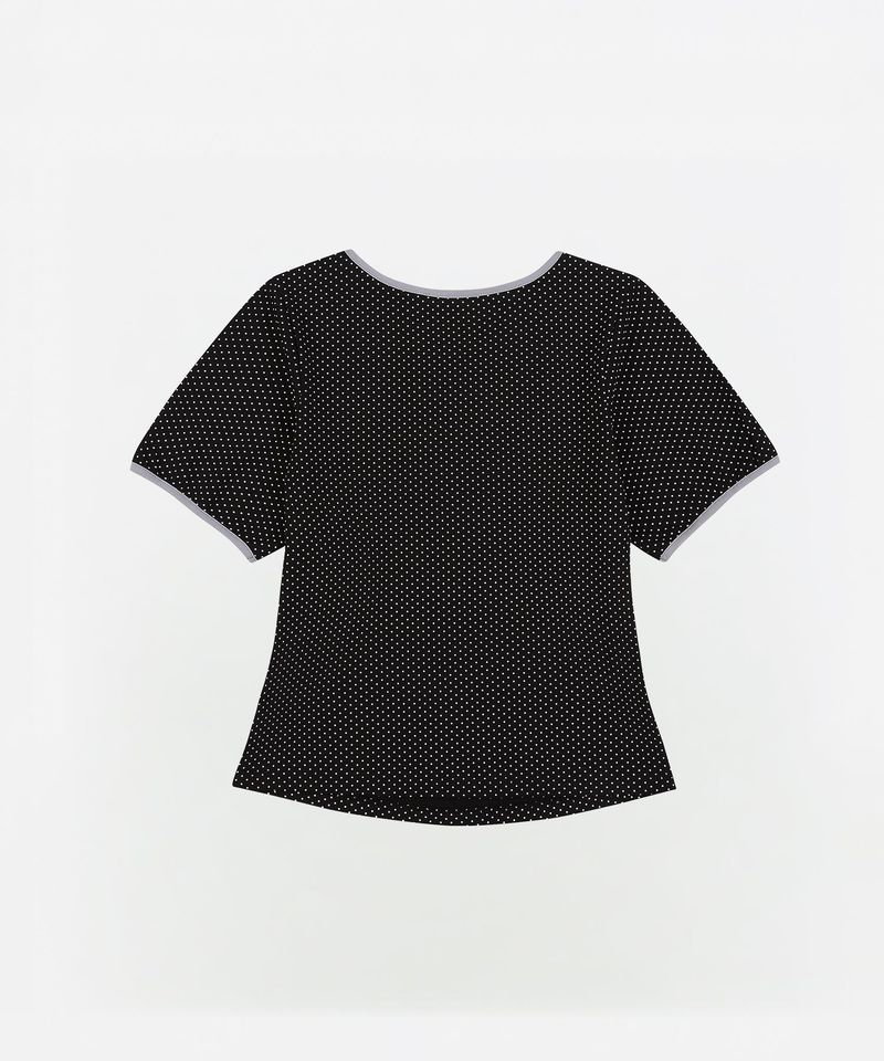 DOT STAR LINGER SLIM T-SHIRTS [BLACK]