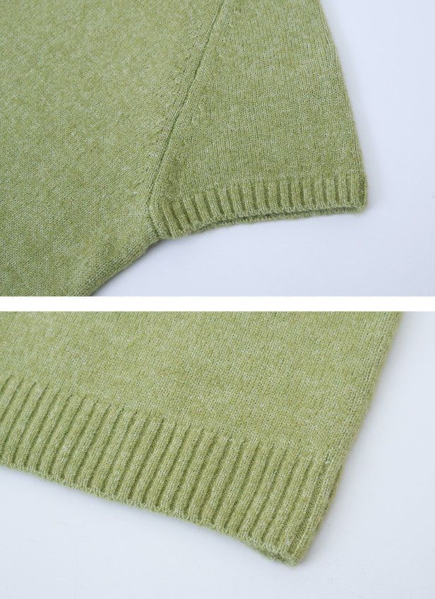 Forever Soft Turtle Neck Short Sleeve Knit (4color)
