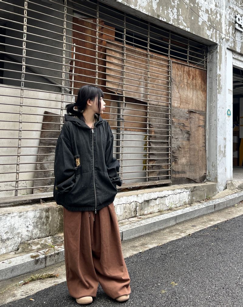 Kafka dart banding wide pants