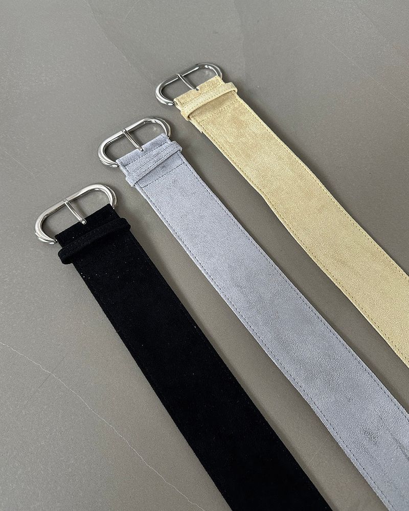 suede wide belt