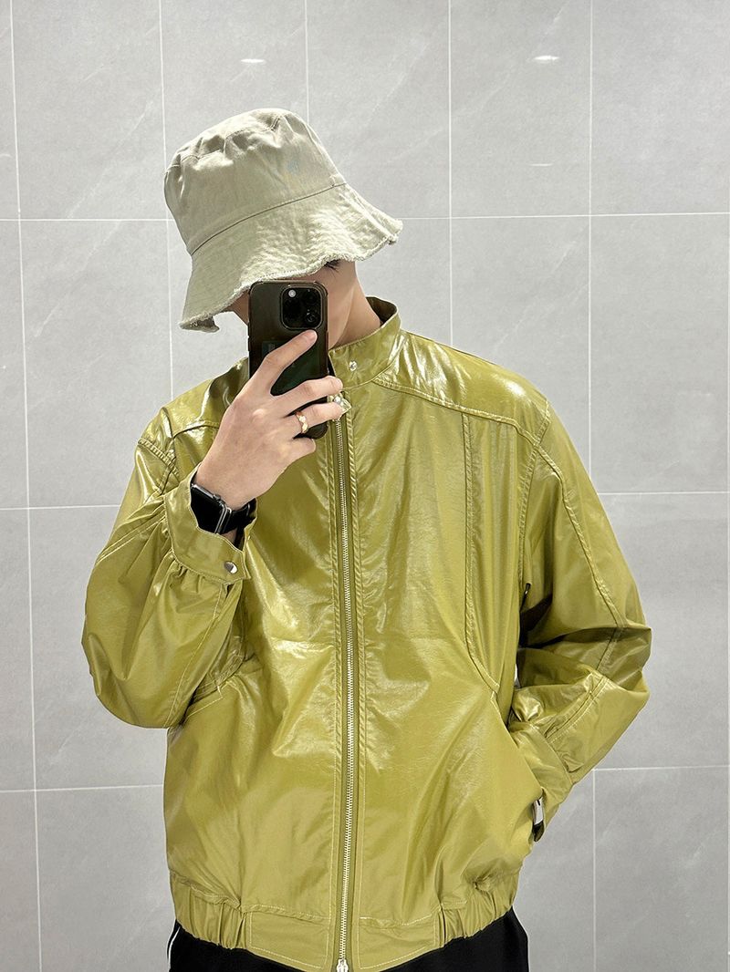 Mase Stitch Leather Coating Jacket (3color)