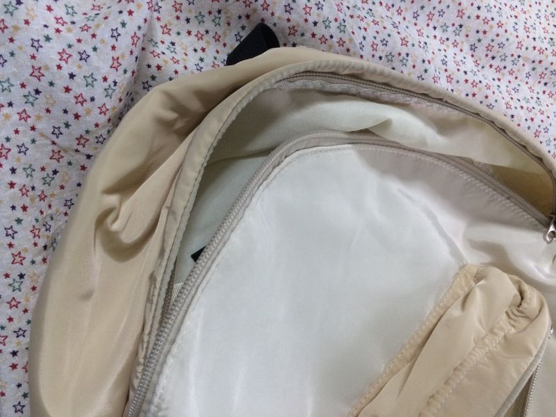 vintage two-tone backpack