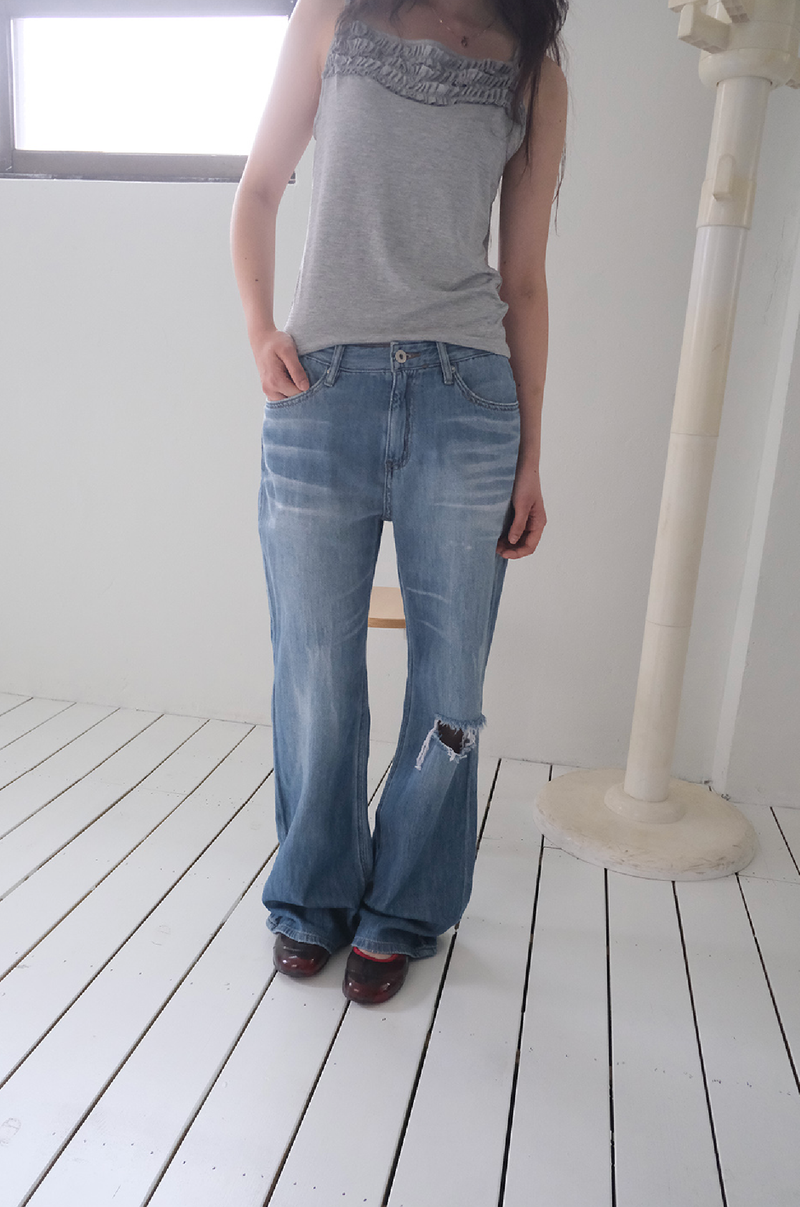 washing demage jean