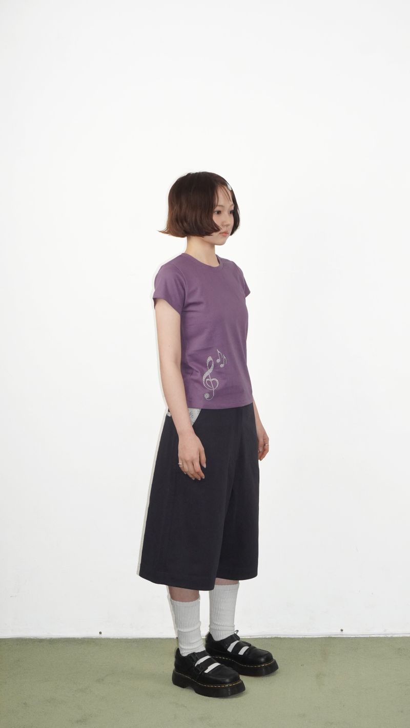 MUSIC NOTE HOTFIX T-SHIRTS PURPLE