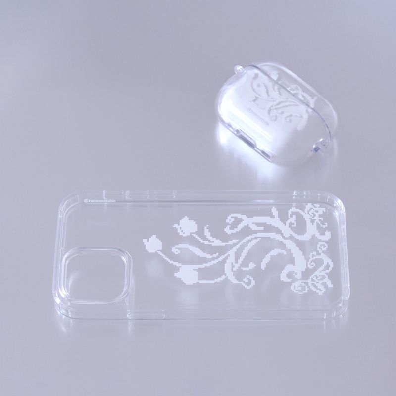 [MADE] Pixel bloom clear jelly case (Tulip)