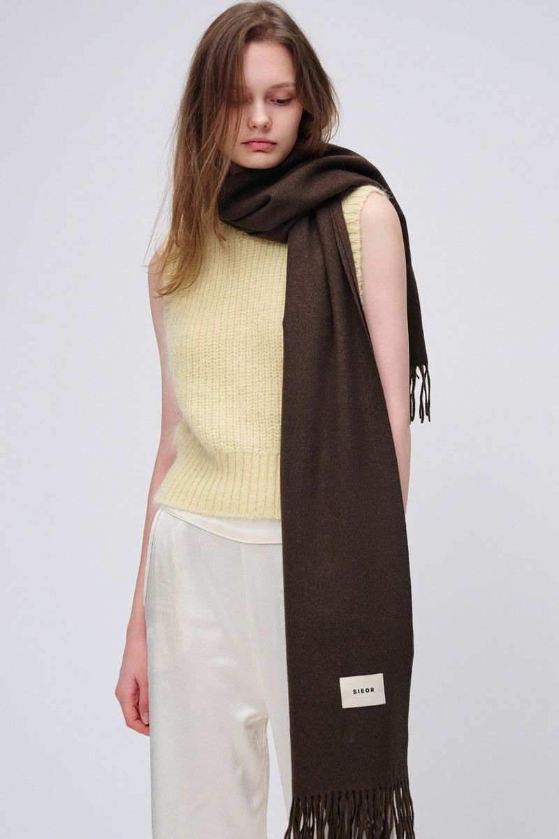 MARIEBEAR muffler_darkbrown