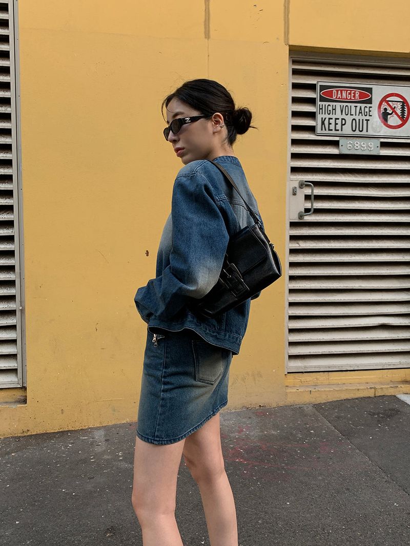 [MADE] Dune Y2K denim mini skirt