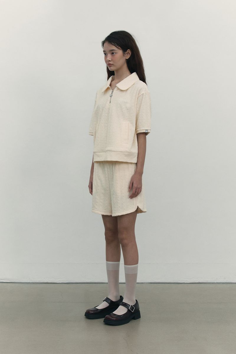 BANDING TERRY SHORT PANTS [IVORY]