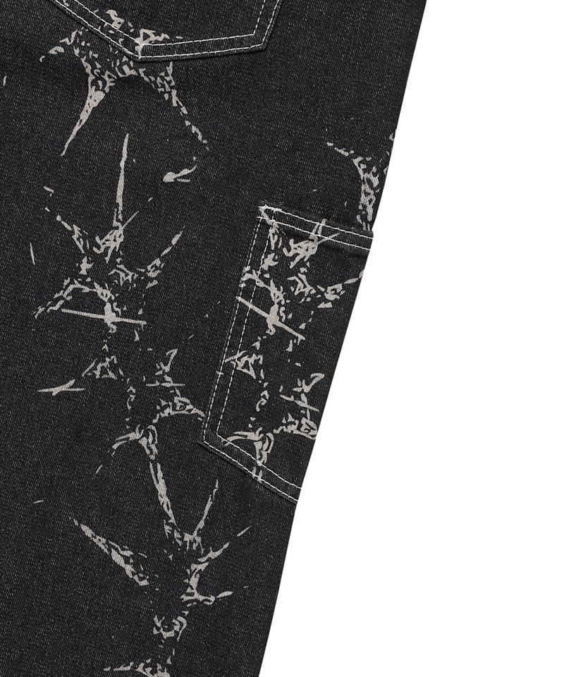 PRINTED CARPENTER DENIM PANTS BLACK(CV2FSUD110A)
