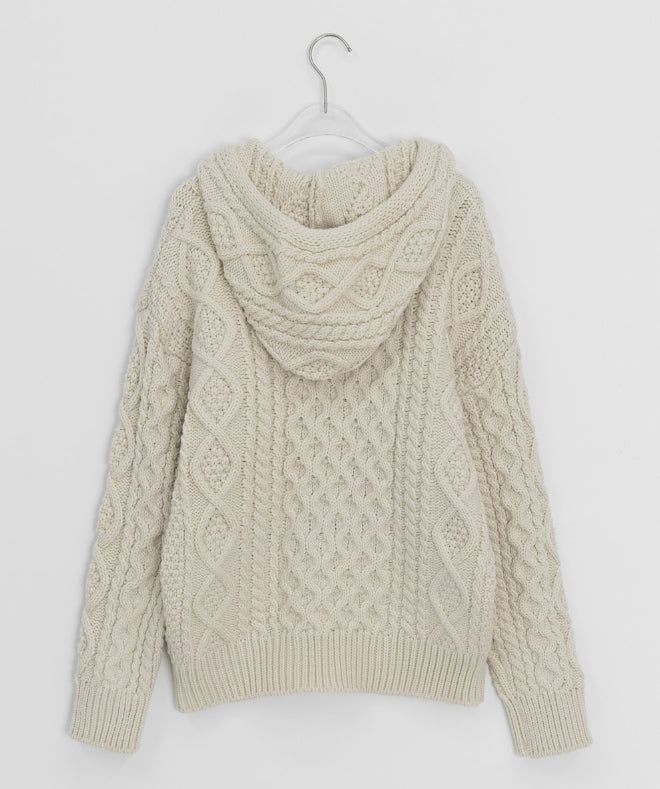 Dimtro Cable Hood Knit Cardigan