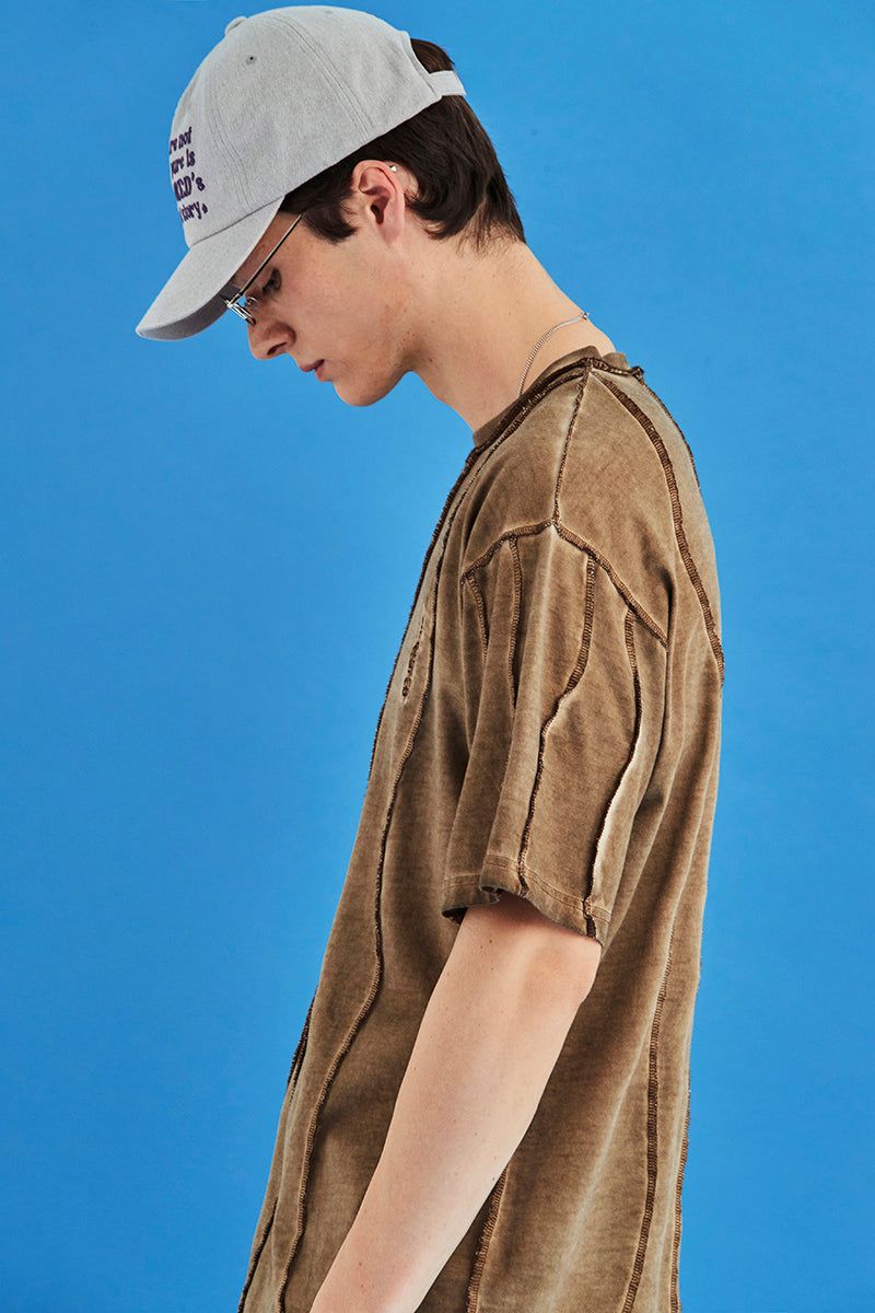 SLOGAN BALL CAP / GREY
