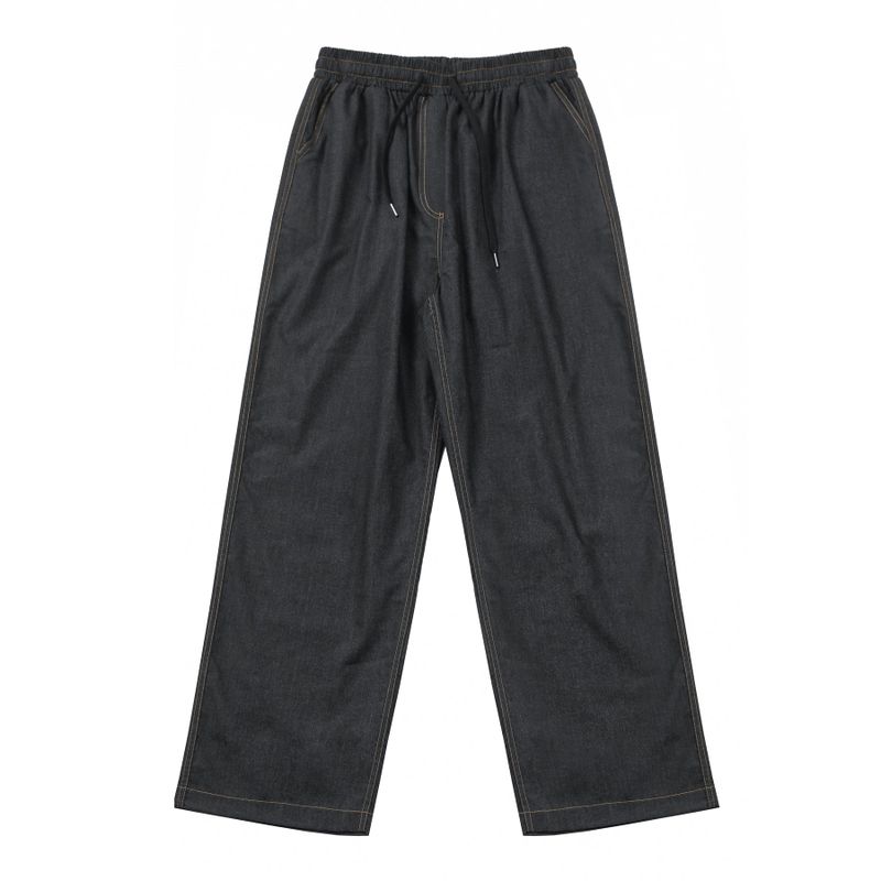 ARCANE FUNK(アーケインファンク)の「BLACK FAKE DENIM BANDING WIDE PANTS(Pants)」