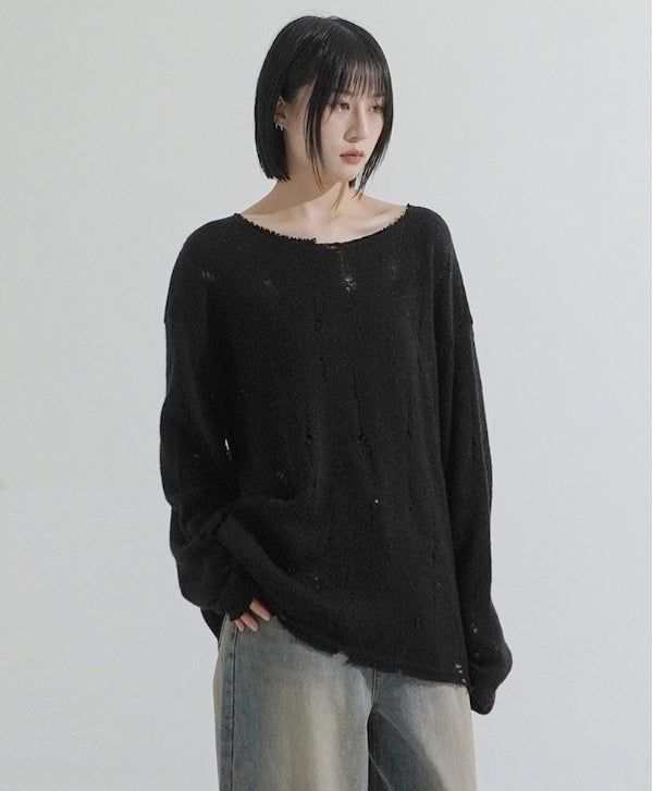 KIXI（キッシー）の「Damage Mohair Knit（Tops）」