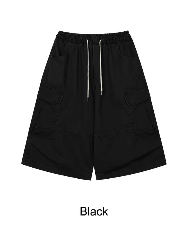 Luden Button Cargo Bermuda Pants