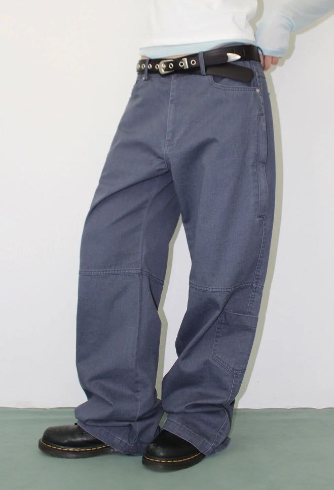 VINTAGE DYEING ZIPPER PANTS