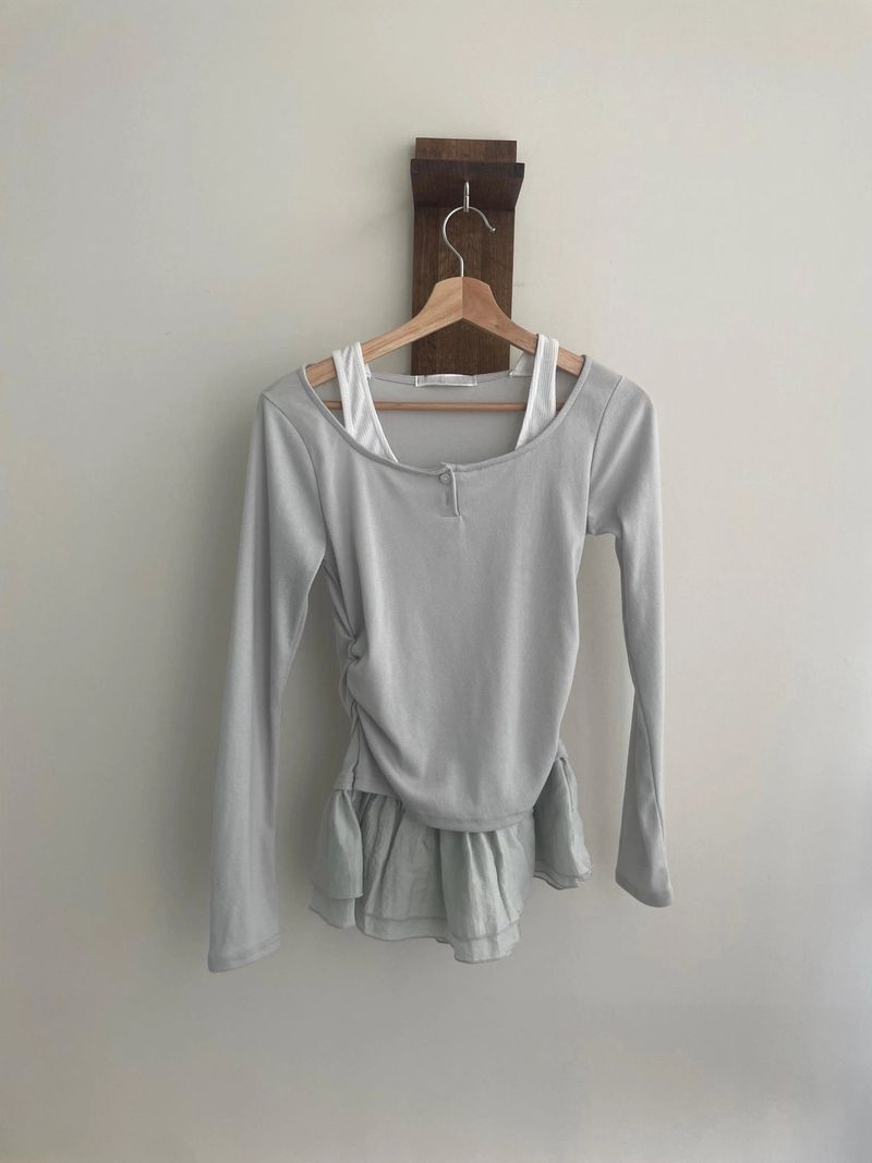 mari layered frill t-shirts