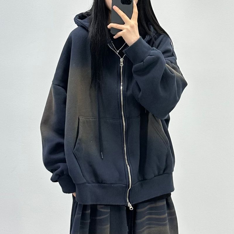 PEARCLAN（ペアクラン）の「キャットブラシフリースフード ジップアップ（ジャケット/アウター）」